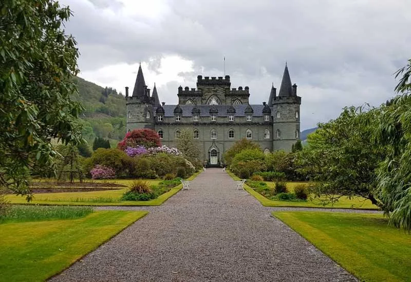 Inveraray Castle and gardens in Argyll