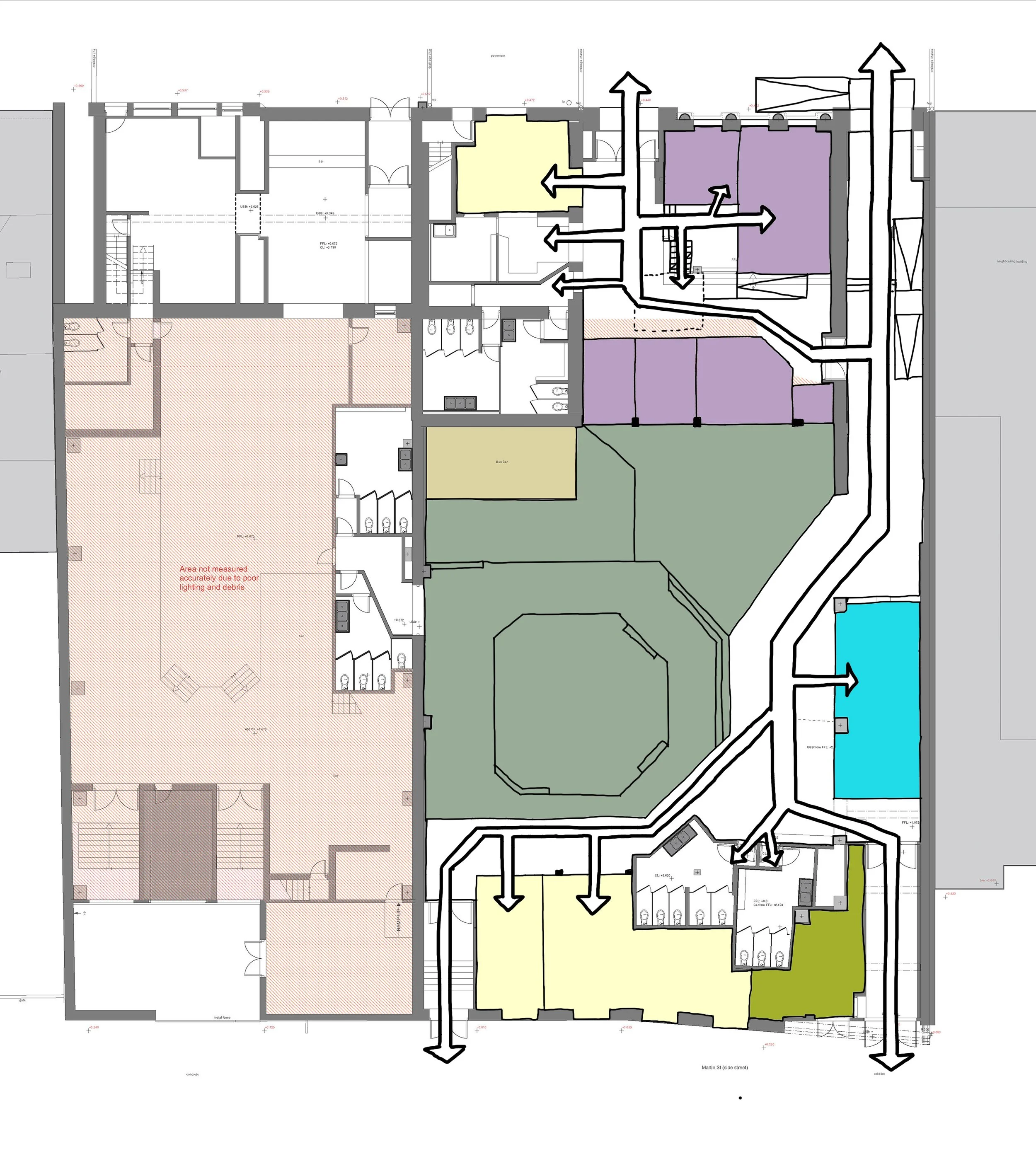 Activist stage options diagram of the C103 building