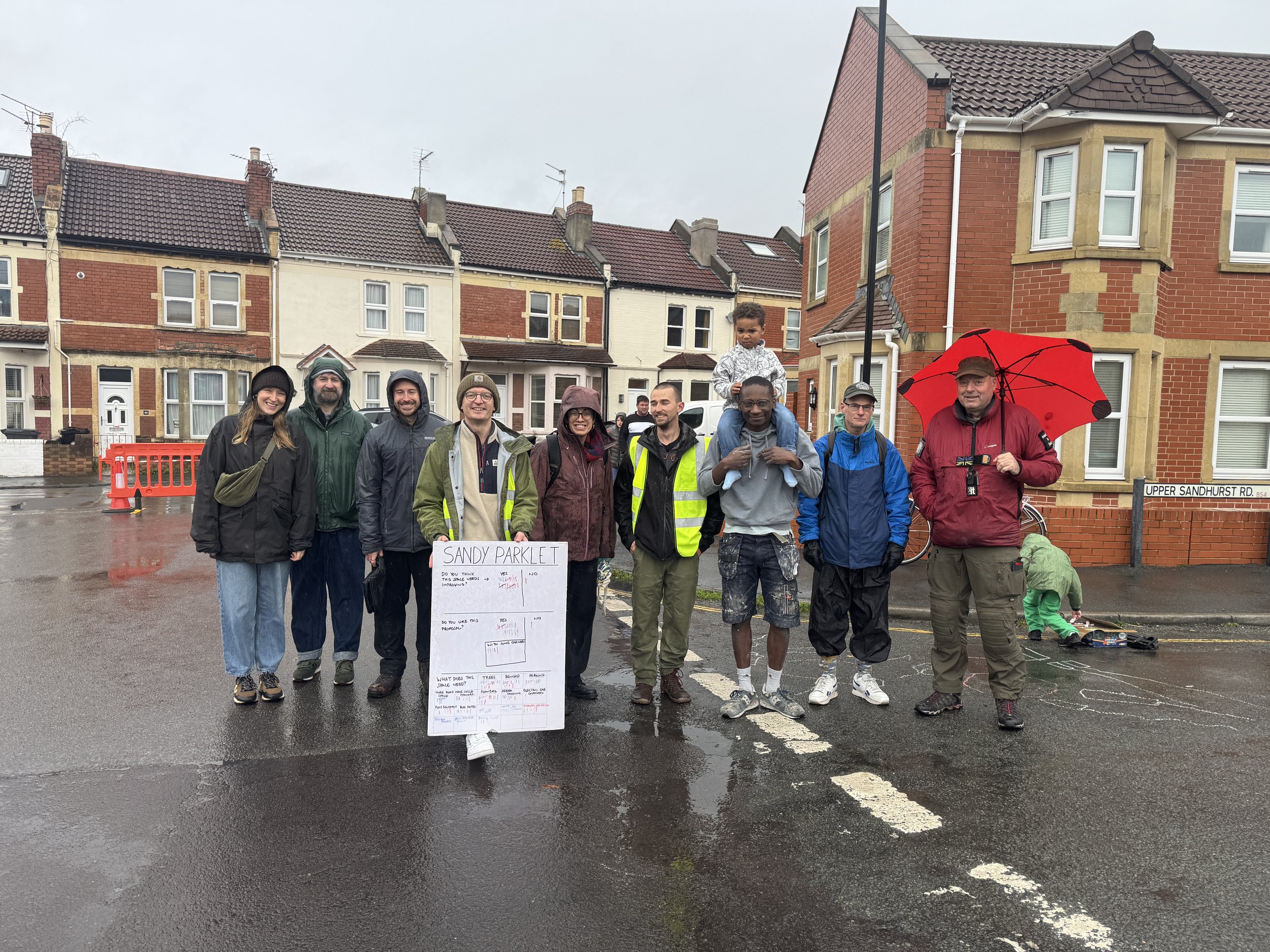An image of the Incremental team supporting a community organisation in Bristol to active an underused space