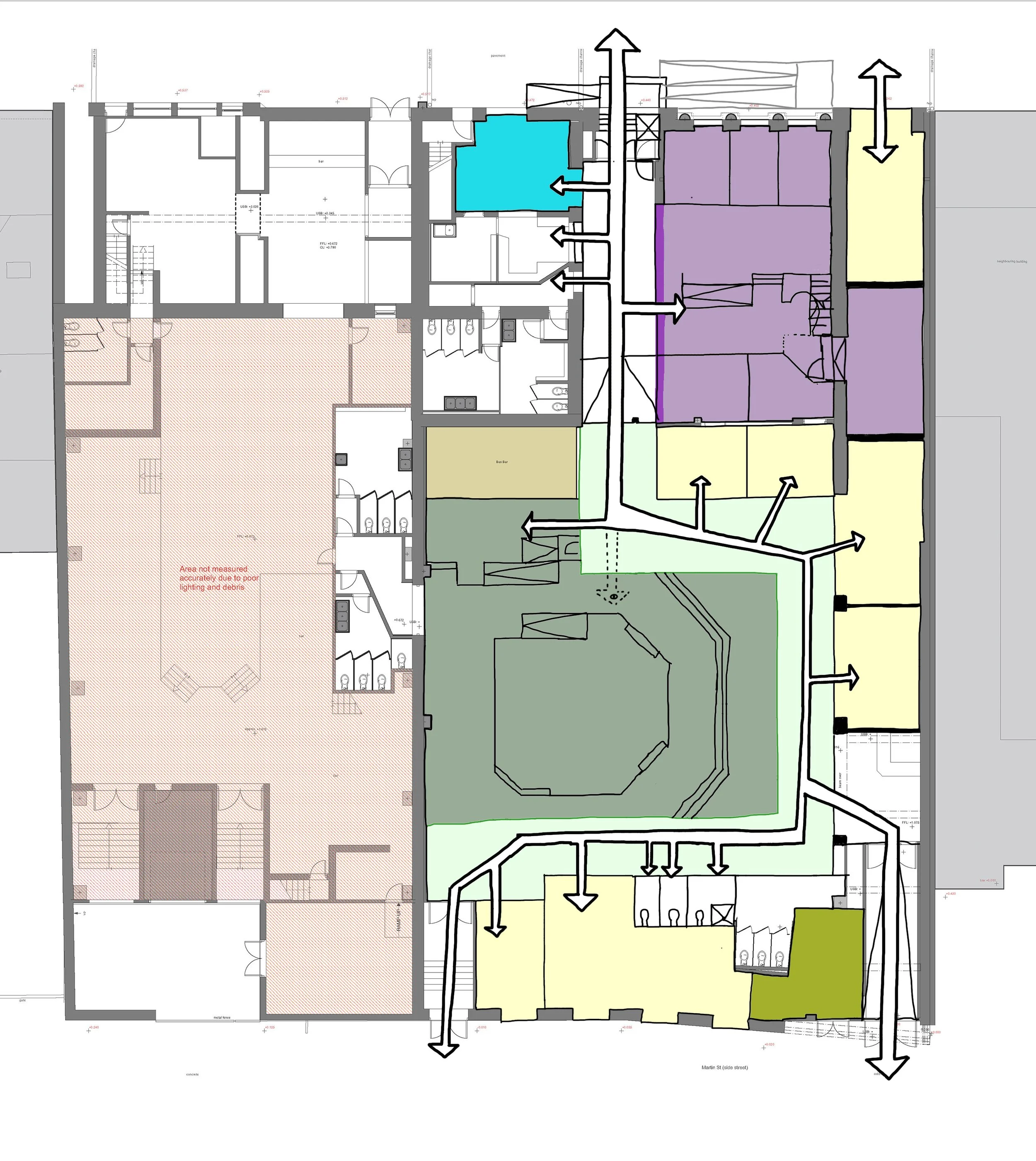 Activist stage options diagram of the C103 building