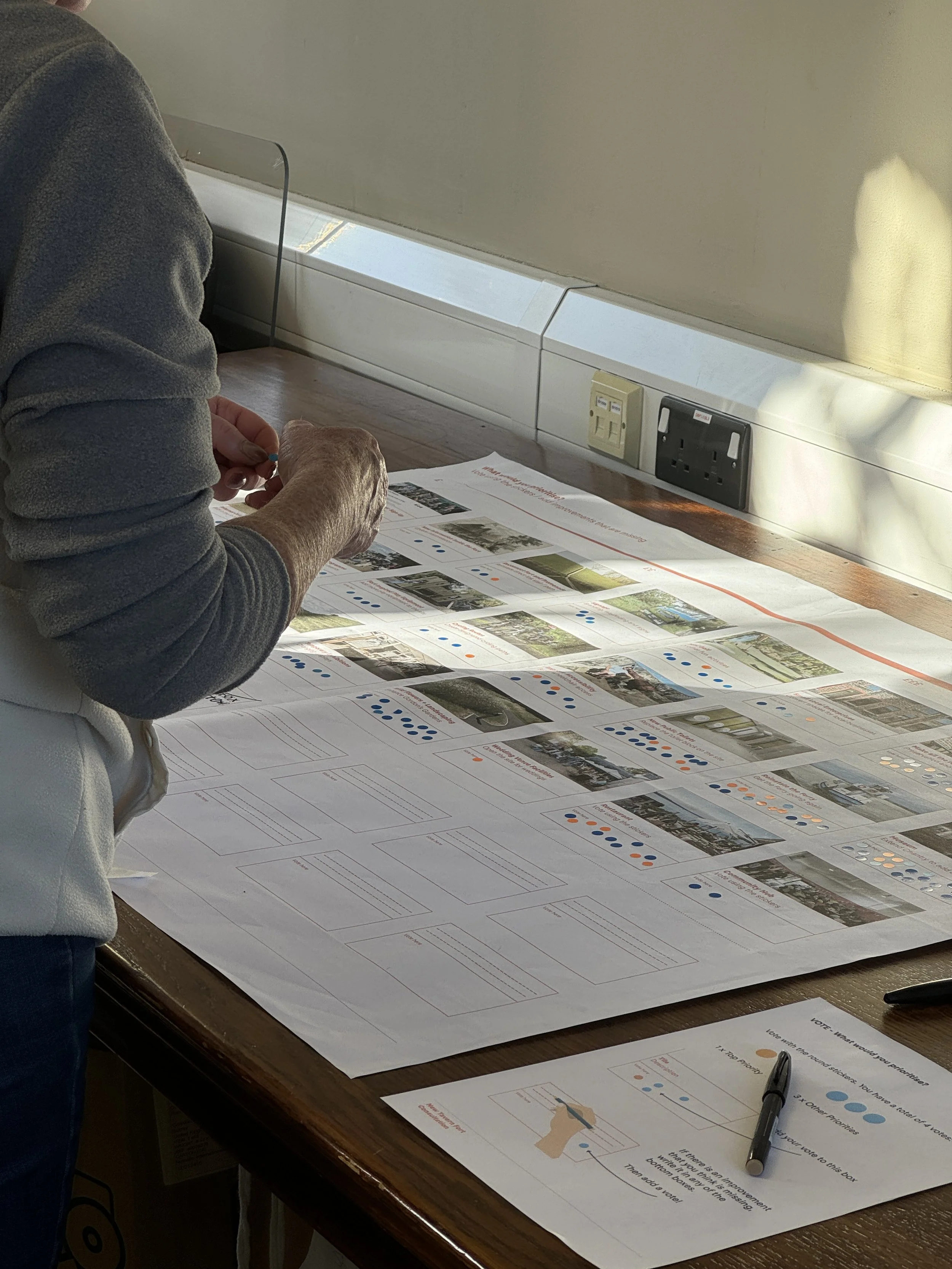 Members of the public participating in a community engagement event