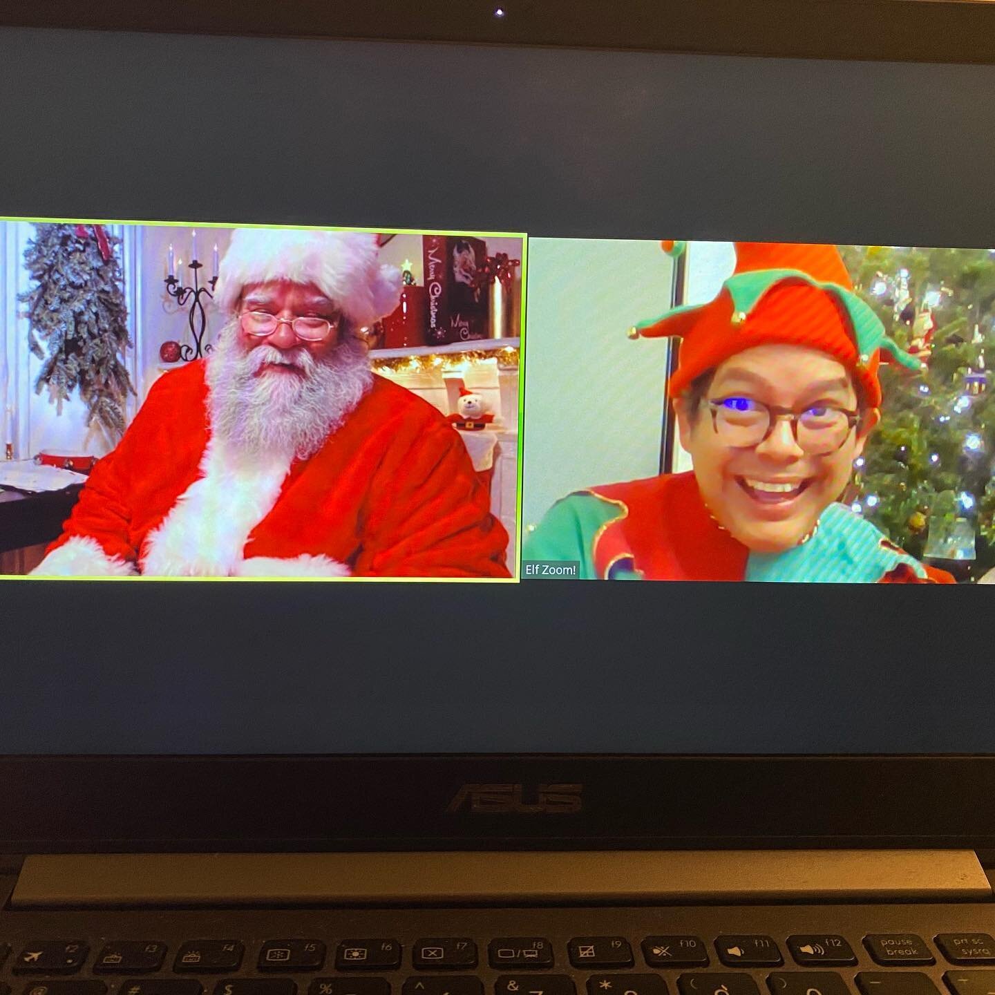 Just completed our inaugural Virtual Santa experience! The big guy from North Pole with Elf Zoom assist.