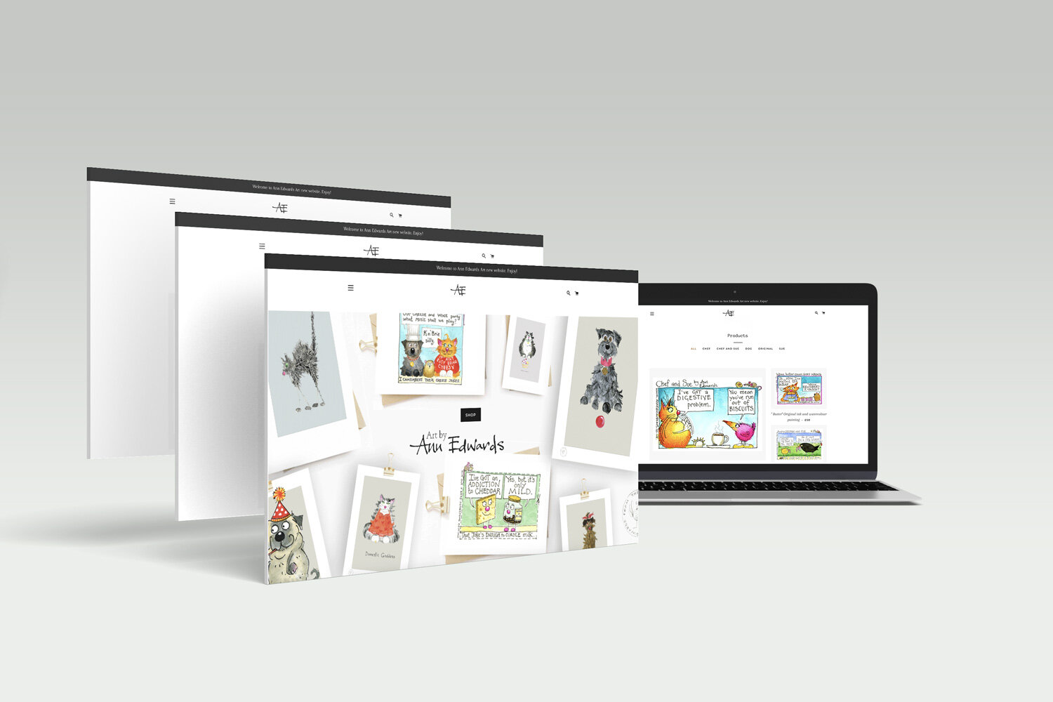 Website Design Artist Ann Edwards Chef and Sue Waitrose