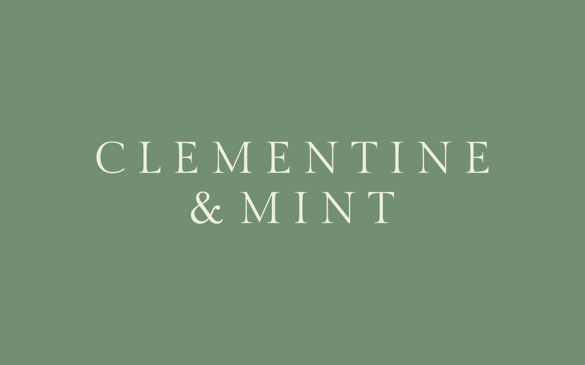 Clementine and Mint's Alternative logo on a green background