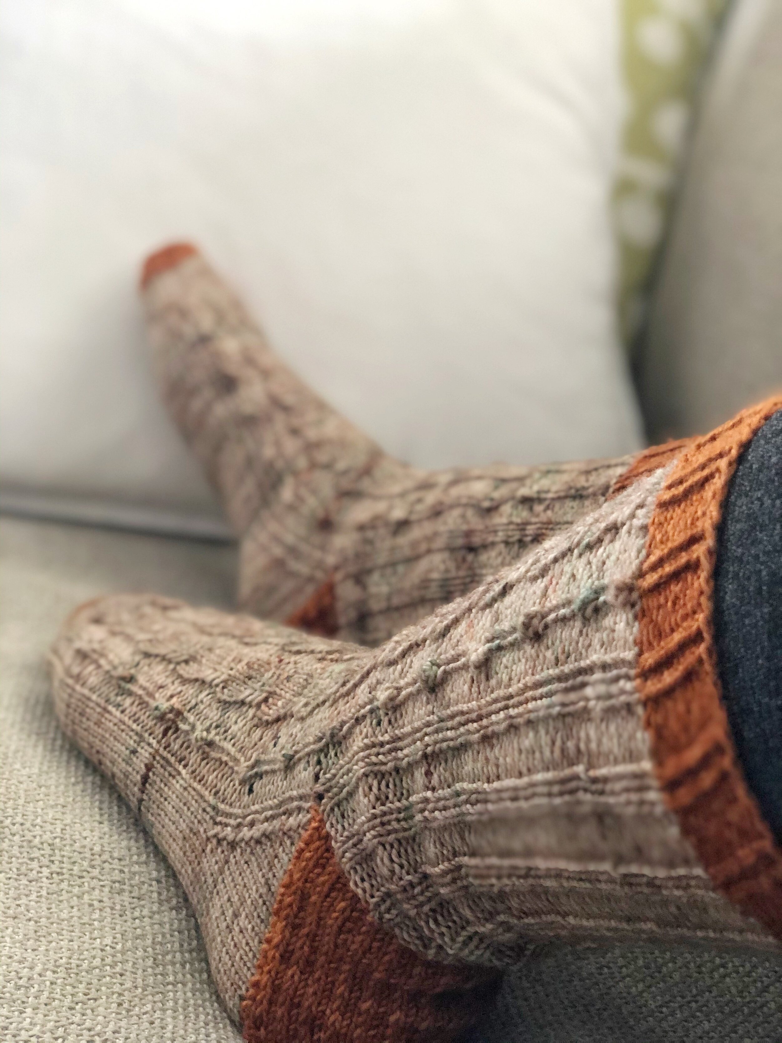 Orange Garland Socks details