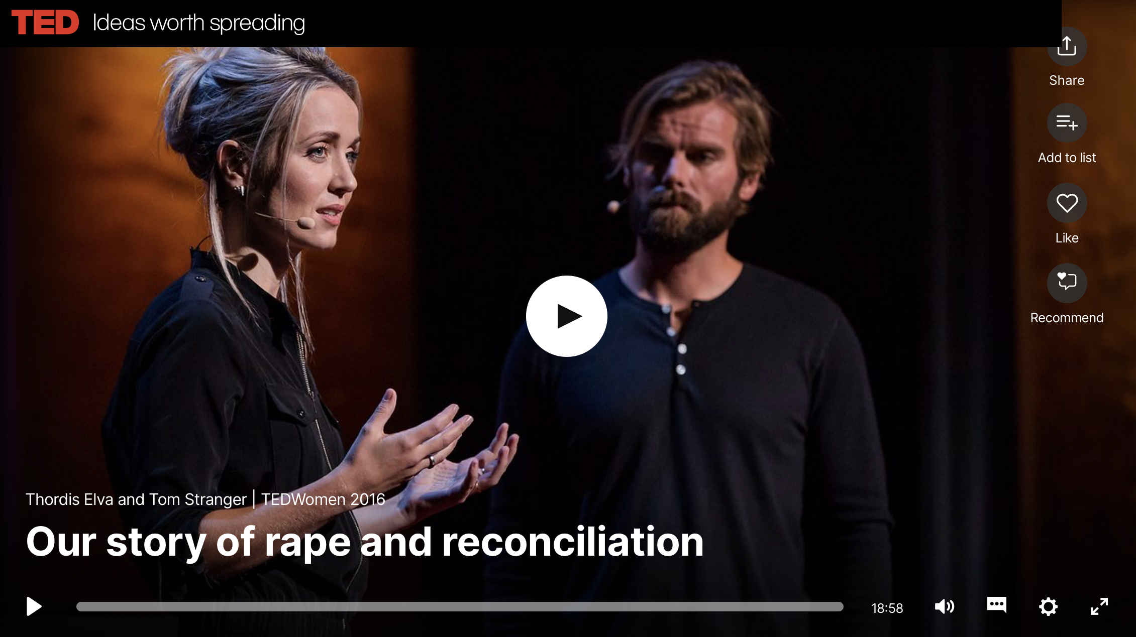 'Our Story of Rape and Reconciliation'