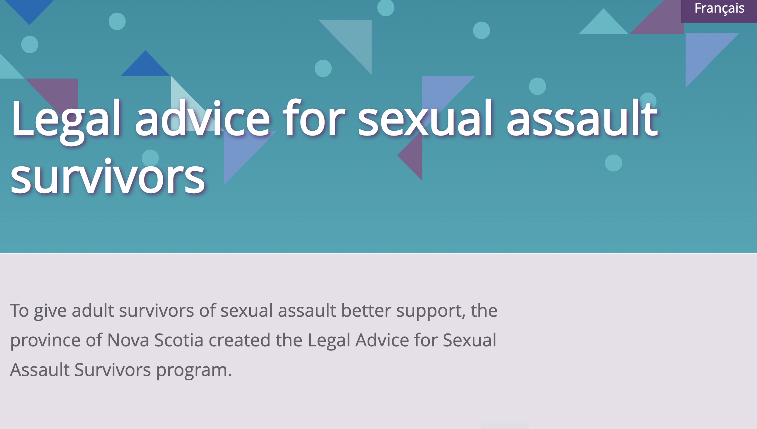 Free Legal Advice for Sexual Assault Survivors in Nova Scotia