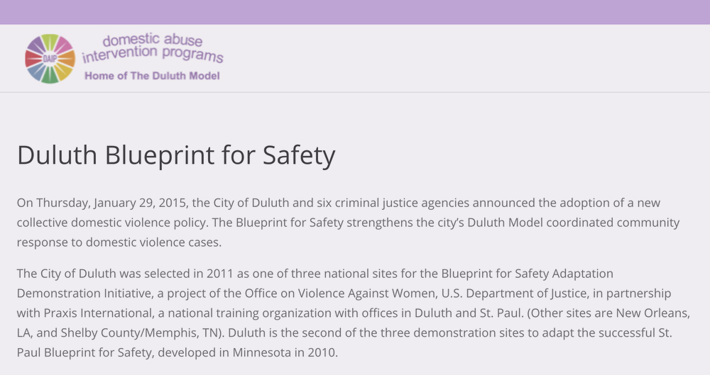 Duluth Blueprint for Safety
