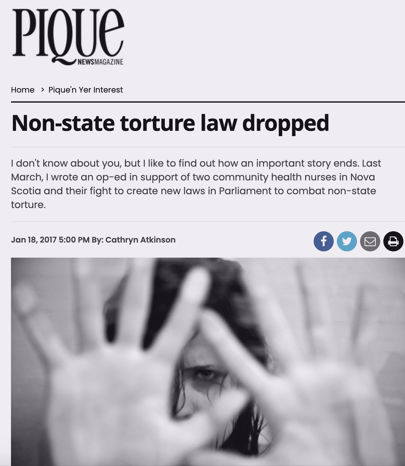 Opinion: Why was the Non-State Torture Law dropped?