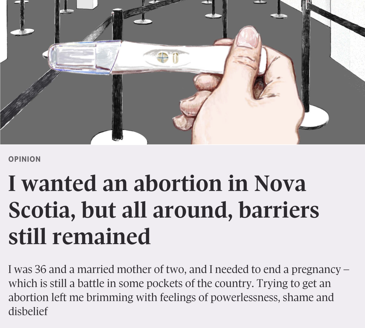 Op Ed: First Voice Access to abortion an issue in NS