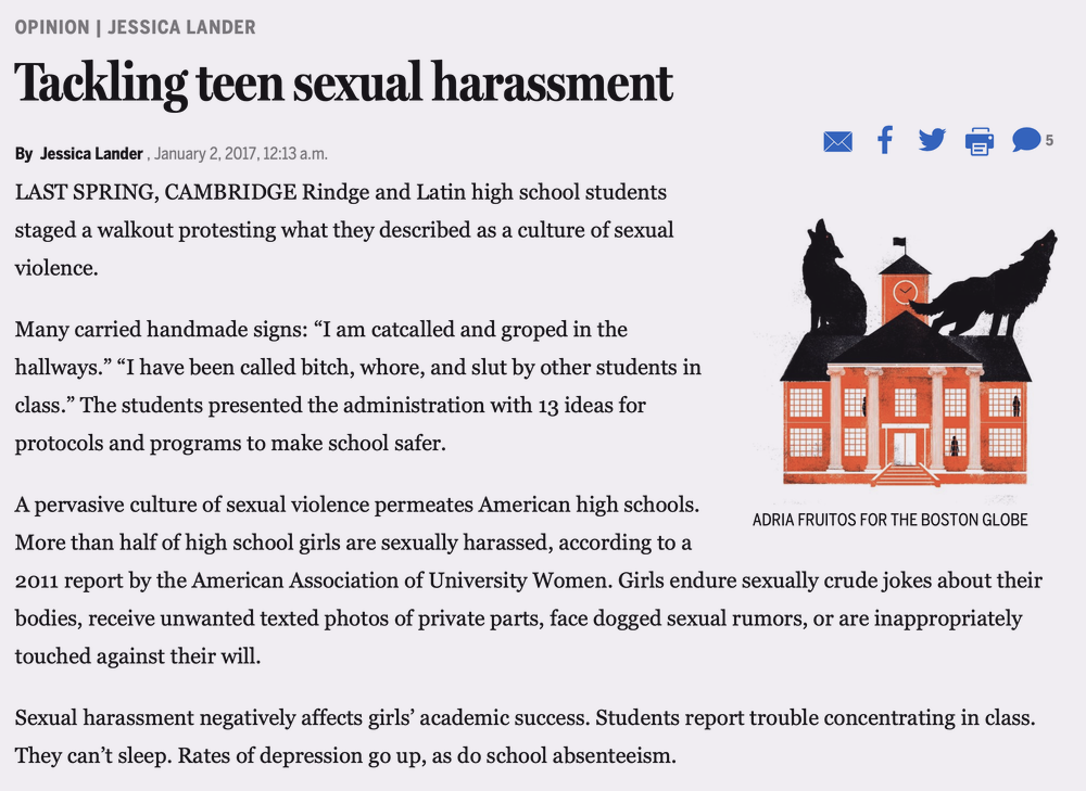 Tackling teen sexual harrassment
