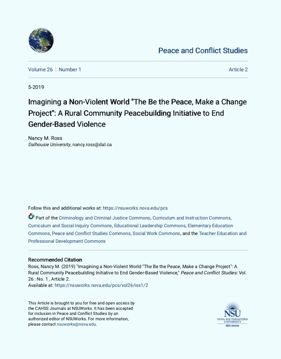 Imagining a Non-Violent World: "The Be the Peace, Make the Change Project"