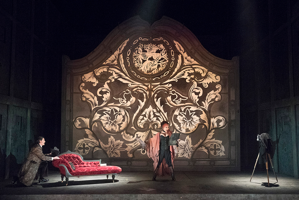 My stained glass window design was used in a few different scenes