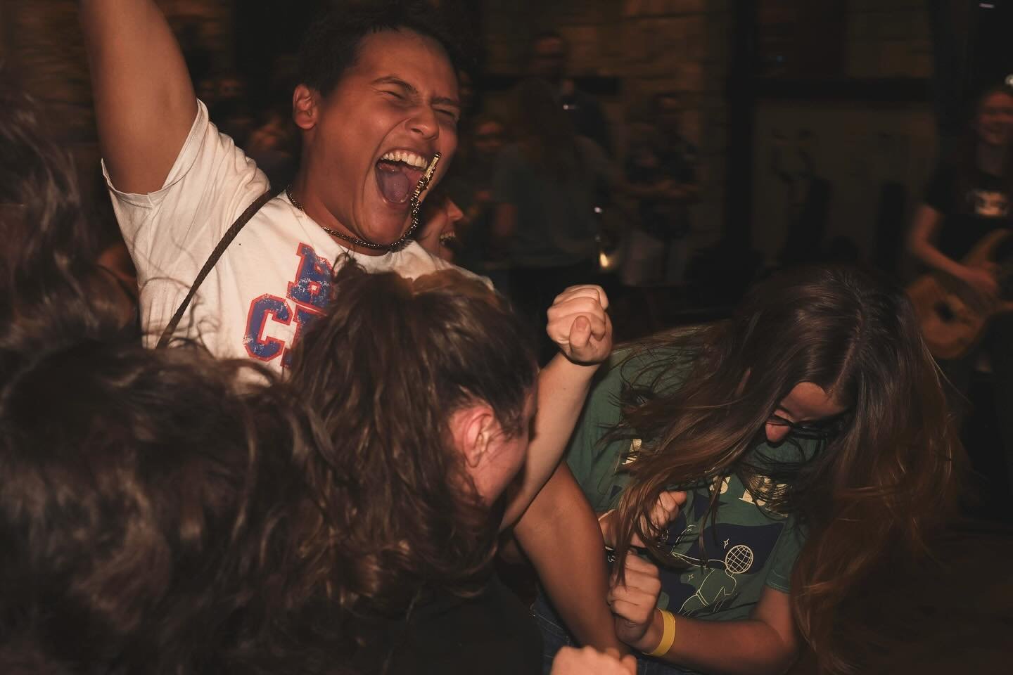 T-Minus 4 days until Open Mic, we can't wait to jam out with ya'll @libertyhallinc !! Get ready for some great music and some groovy vibes! Doors open at 7pm. Music, drinks, and good company all for free.