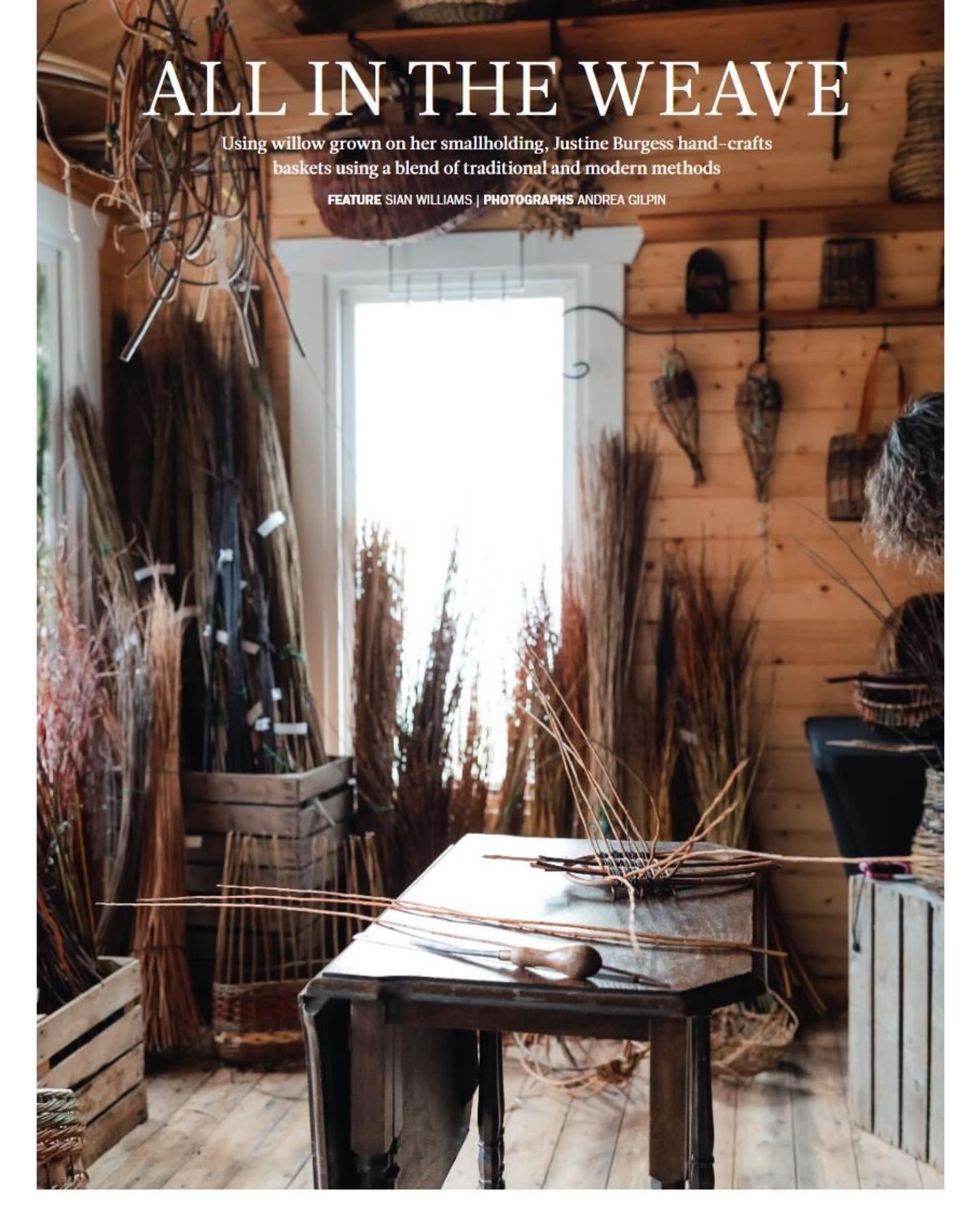 In this month&rsquo;s Period Living @period_living is a feature I shot with @w.sian 😃 
.
We spent an inspiring day with Justine, the talented willow grower and weaver behind @westwaleswillows, nestled in the hills of Carmarthenshire, West Wales.

Wa