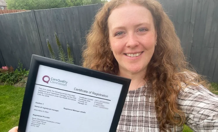 A Massive Congratulations to Alice Allen: Our Newly Qualified Registered Manager!
