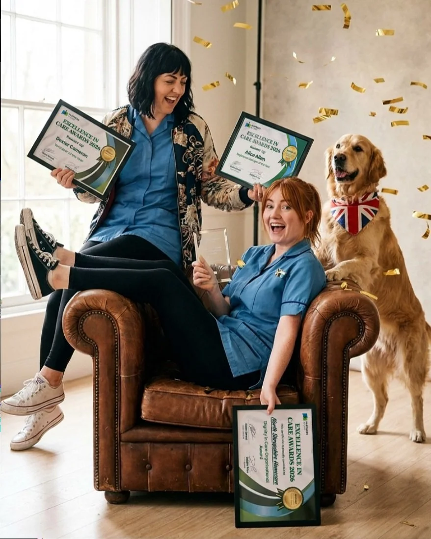 💛We won! Partners in Care's Excellence in Care Award for Dignity in Care Organisational Award 2026!

say that 5 times fast.
(dogs just happy to be here)
https://www.northshropshirehomecare.co.uk/blog/we-won

❤️

#northshropshirehomecare #Homecare #S