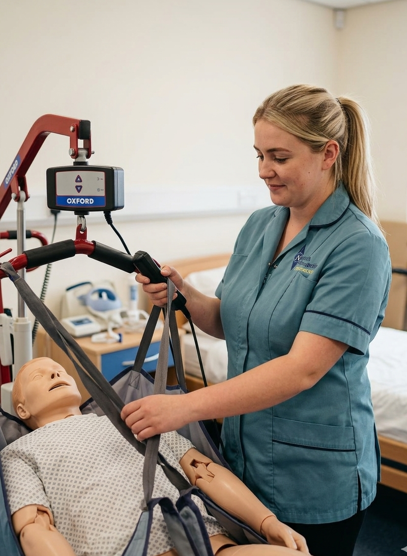 Professional carer training at North Shropshire Homecare Whitchurch office