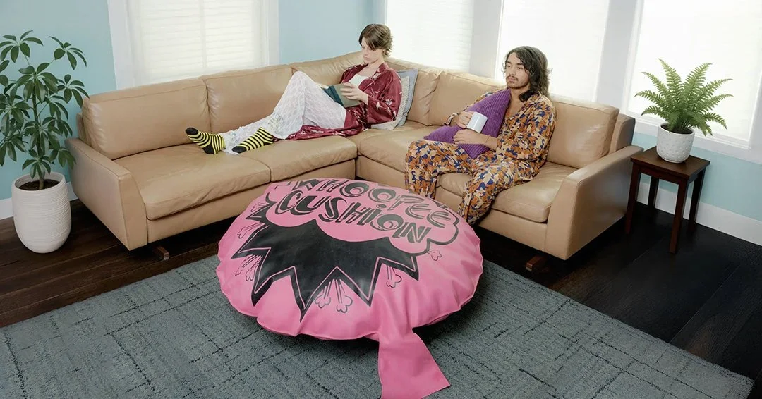 WHOOPIE CUSHION OTTOMAN. Long pauses in serious conversations are awkward. Instead of holding it in, let it out and lighten the mood of any room with the sound of laughter. Designed by dads for dads and boys under 12. Pfft.