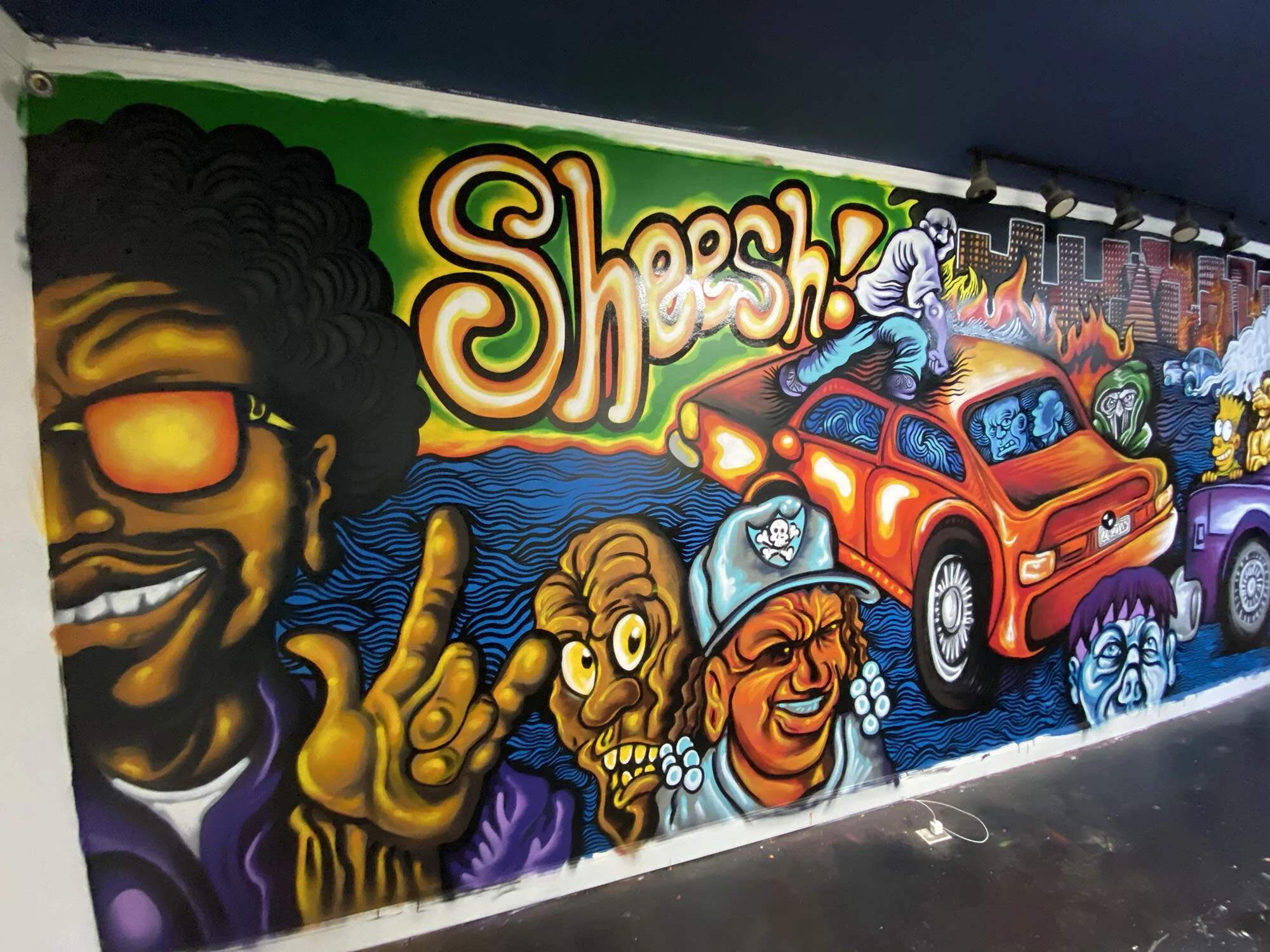 Mural completed in 2021 for Sheesh! Records in Daly City