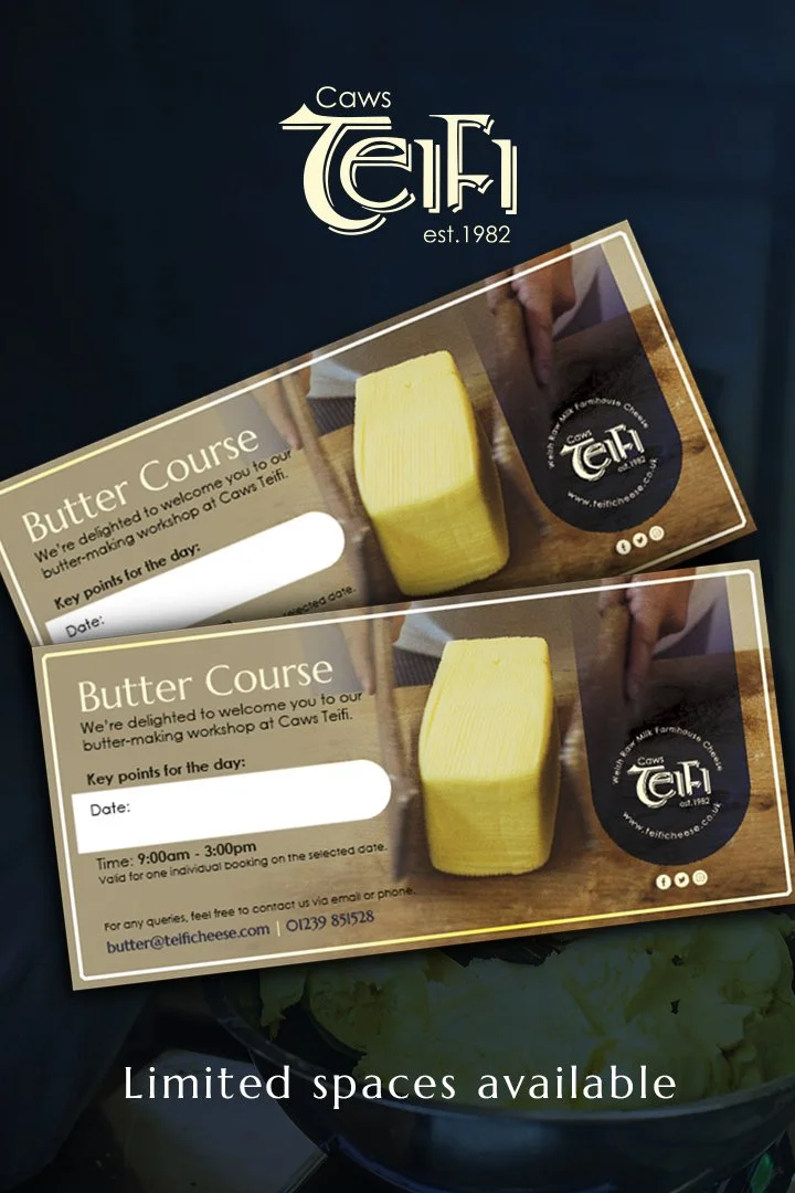 Artisan butter making workshop at Caws Teifi Cheese
