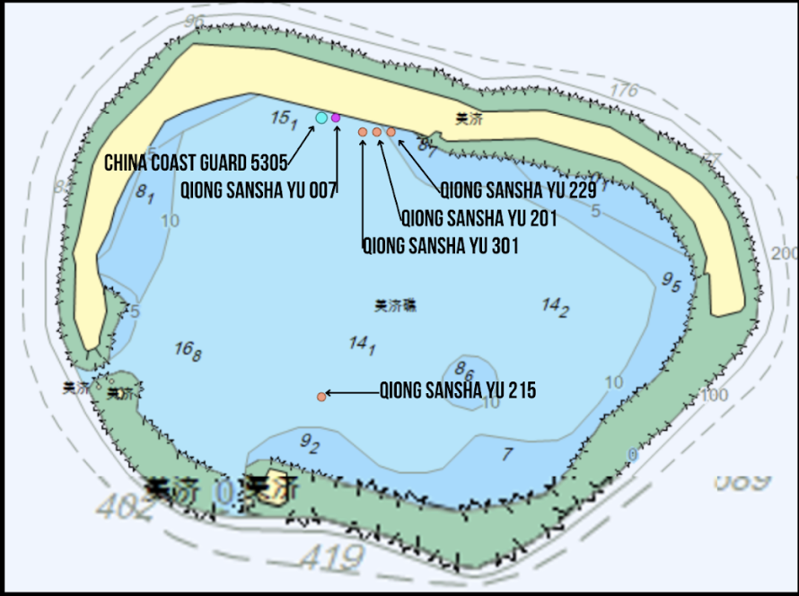 Mischief Reef AIS Targets. 