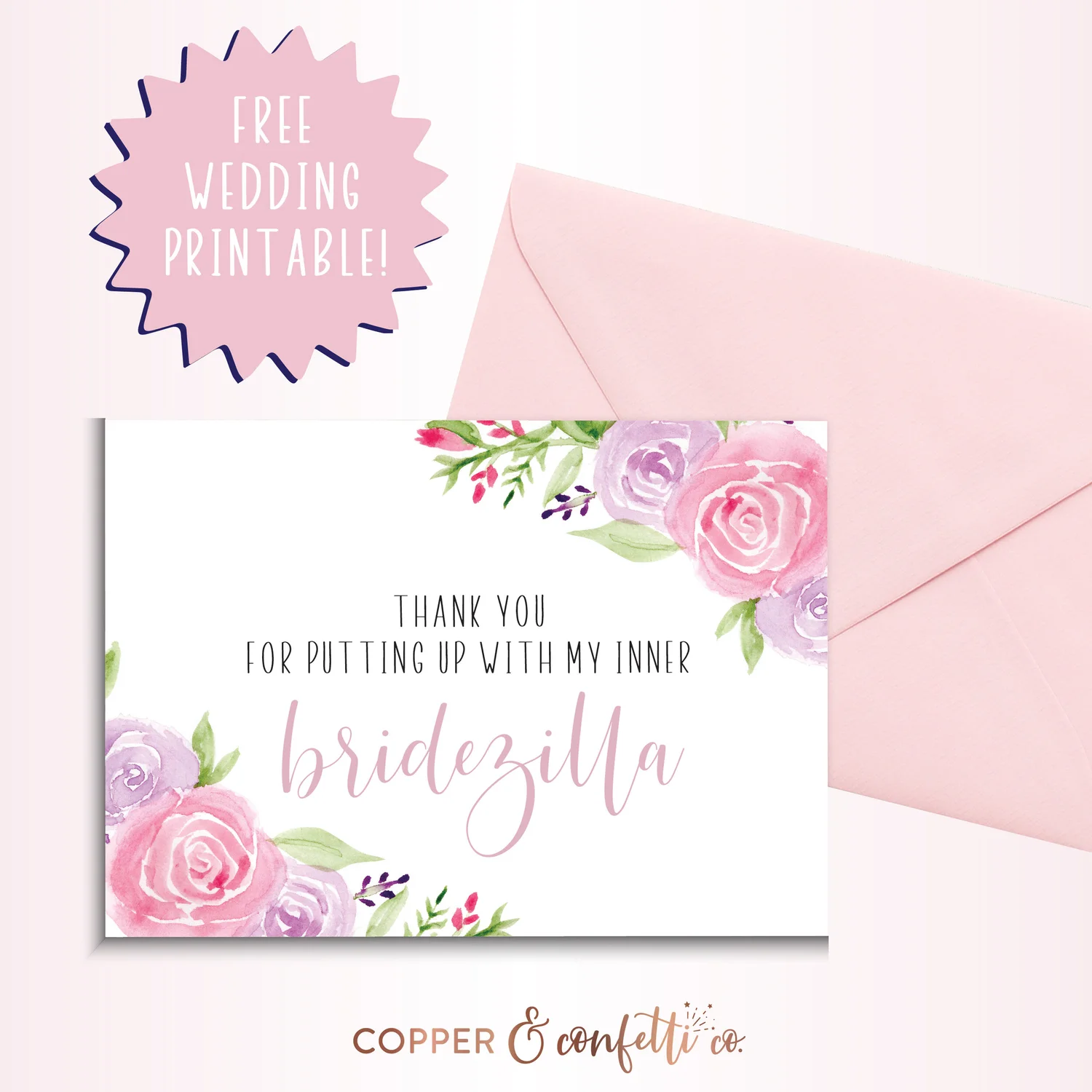 Free instant download printables for the bride-to-be — Copper ...