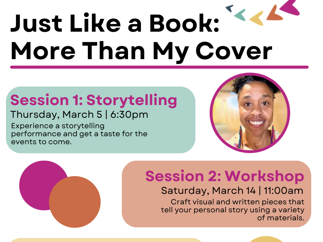 Session One: Storytelling Kickoff to  Just Like a Book More, Than My Cover Series