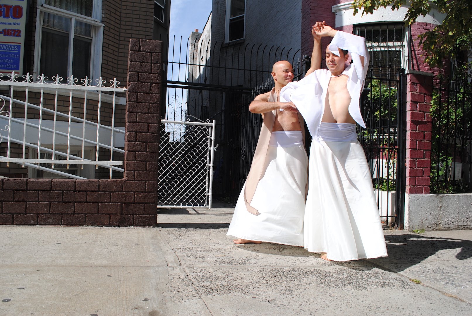 Arthur Avilés and Nicolás Dumit Estévez / A Gentle Act of Men in Hunts Point, 2015 / Part of Performing the Bronx /  Photo: Lorenzo Walker