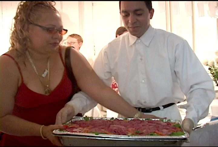  Lower East Side Neighbors and Nicolás Dumit Estévez,  Takeout/An Edible Portrait of Home , 2004 / Still from video by Geoffrey Jones 