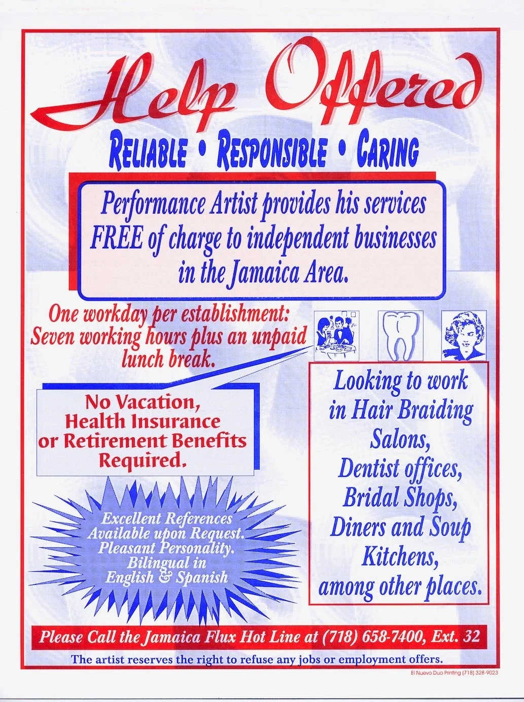  Nicolás Dumit Estévez Raful,  Help Offered , 2004 / Photo: Benigno Veraz 