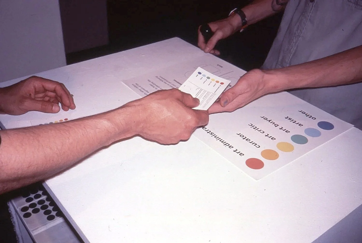  María Alós and Nicolás Dumit Estévez,  Untitled Intervention at The Clocktower Gallery , 2001  