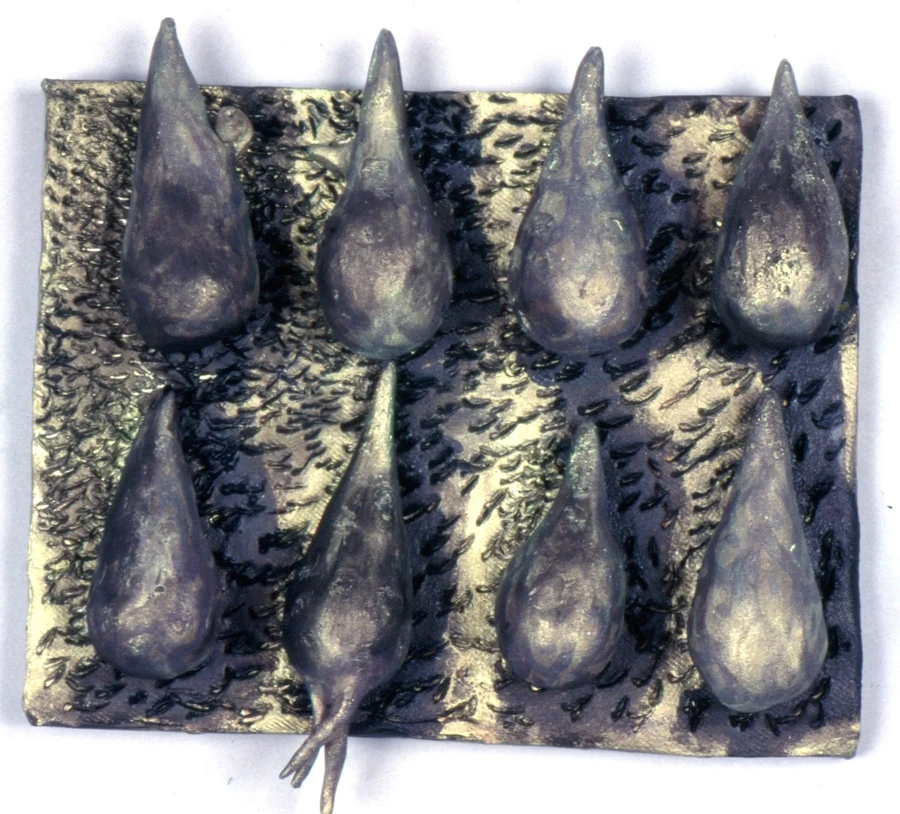  Nicolas Dumit Estevez,  Undeclared Soil , 1997, clay, shoe polish and acrylic paints 