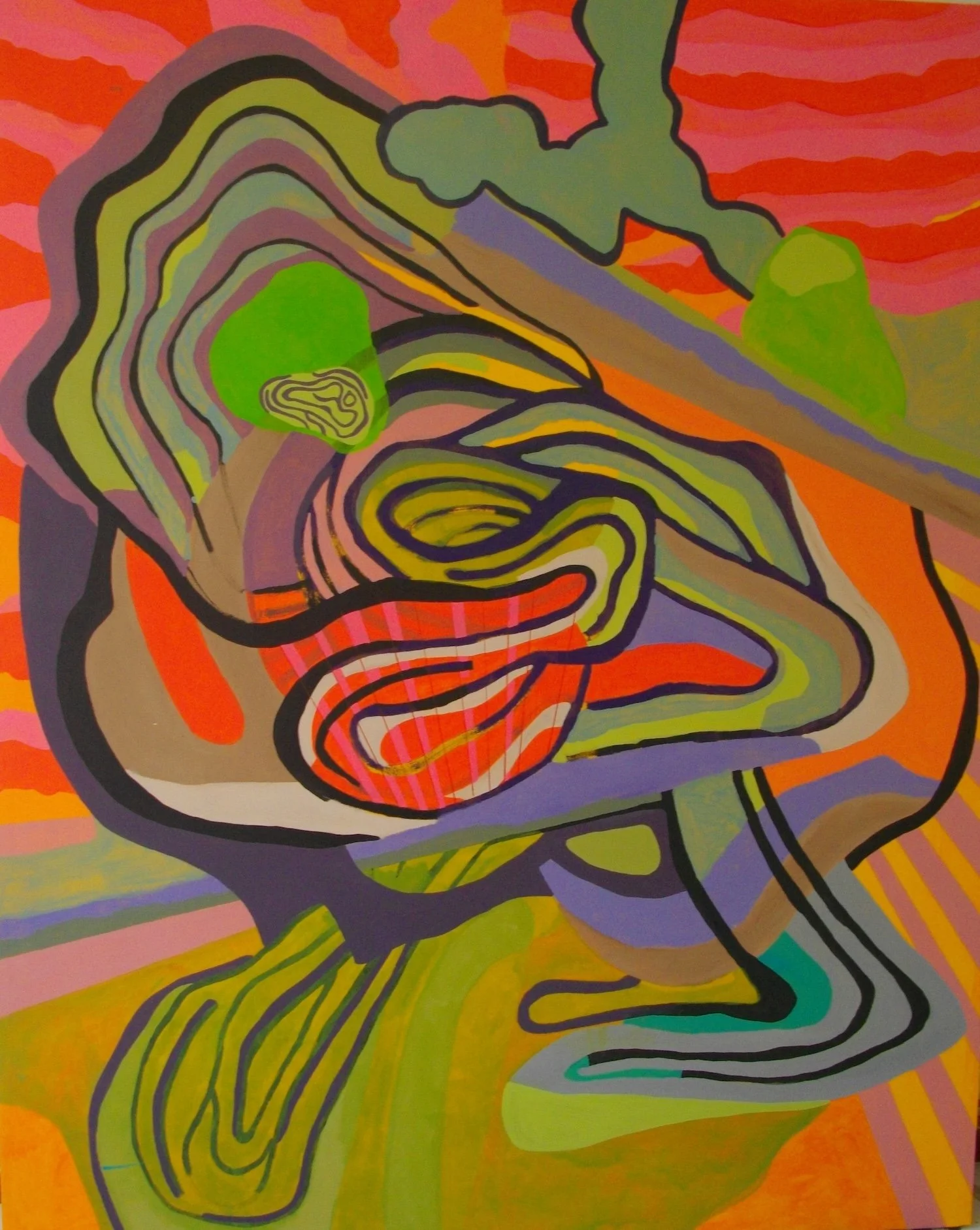  Ciro Beltrán,  Crackling Shapes , 2018 / acrylic on canvas 