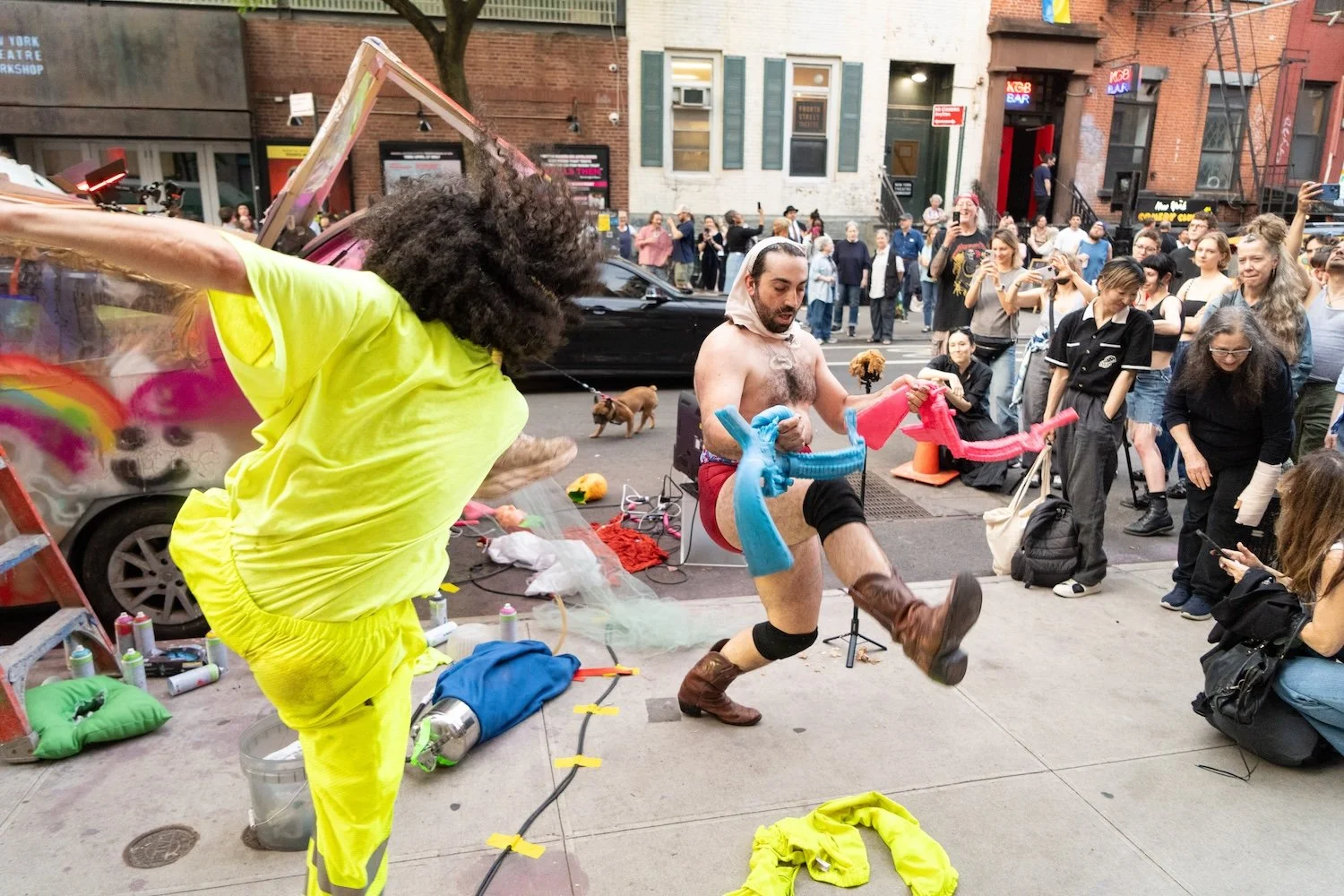  Alex Romania and Stacy Lynn Smith,  fame hOle , 2024 /  La MaMa Moves / Photo: Steven Pisano 