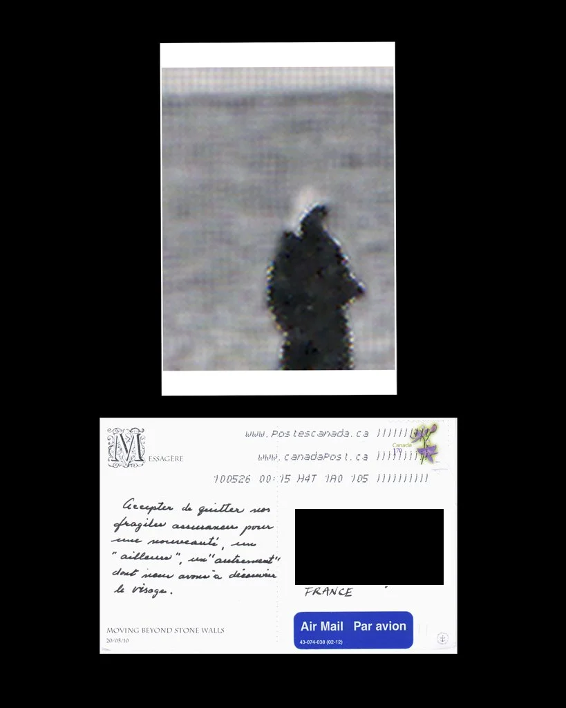   Messagère , 2010 / Postcard, 4” x 6”   
