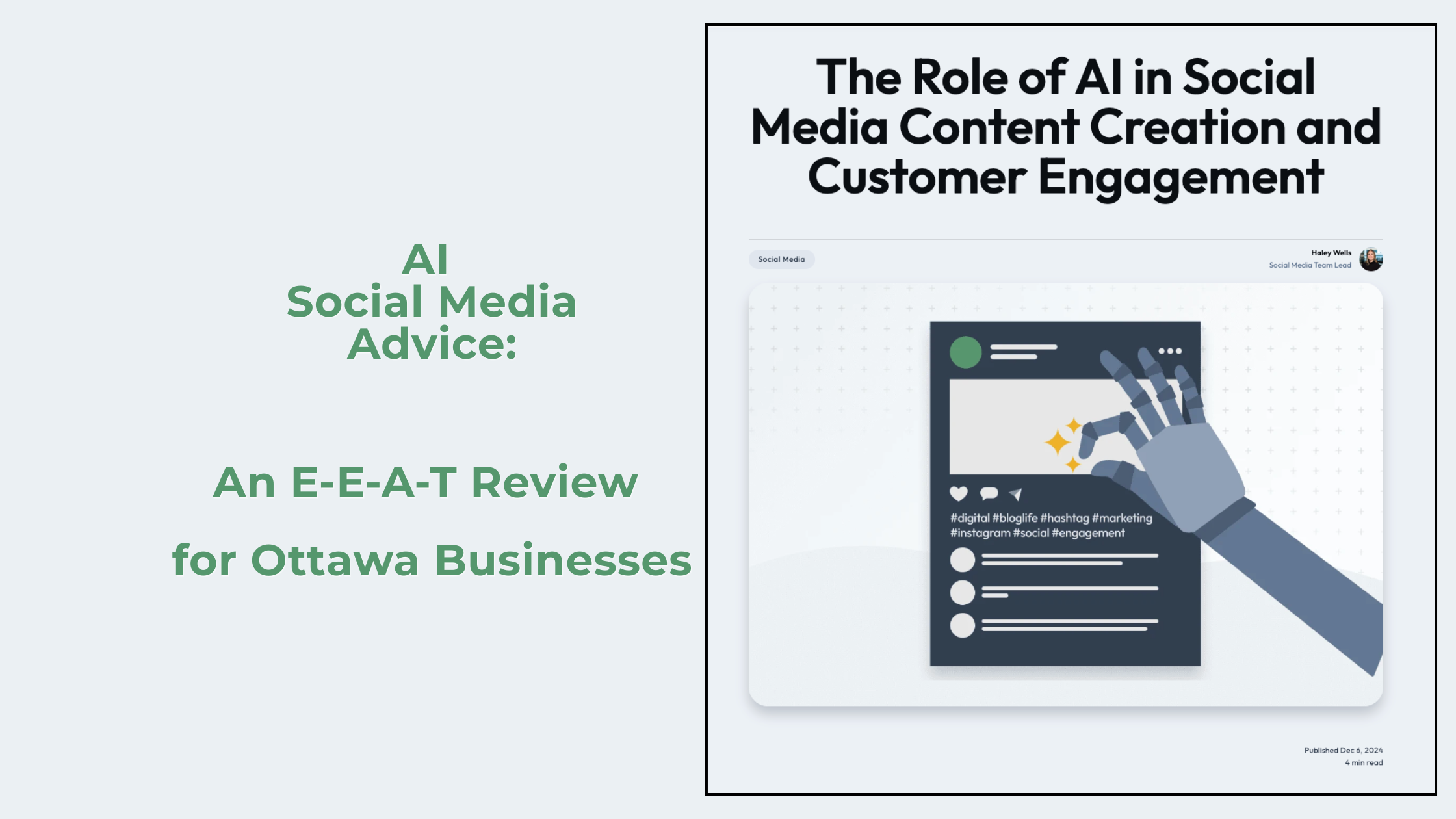 AI Social Media Advice: An E-E-A-T Review for Ottawa Businesses
