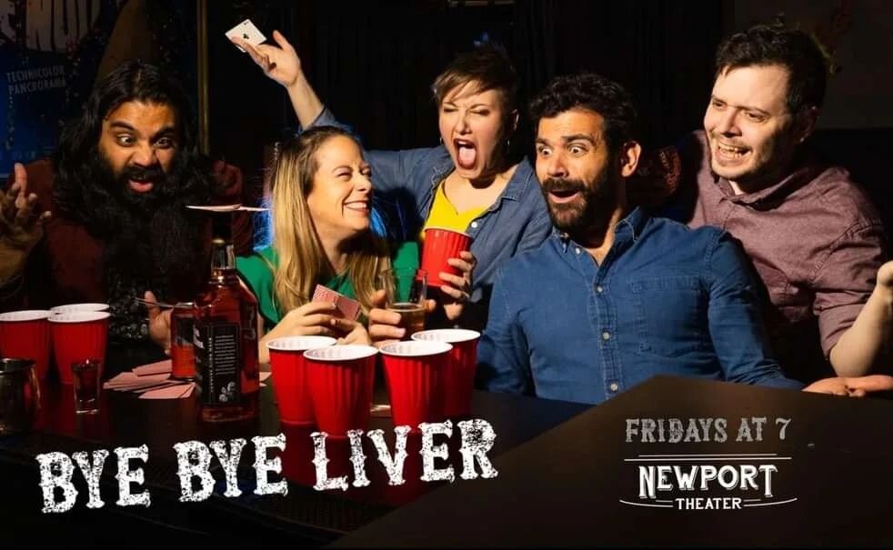 We laugh a lot on Fridays...
Bye Bye Liver: a drinking comedy sketch show
Doors: 6:30, show at 7pm 
At The Newport theater in Wrigleyville
We offer 3 fancy NON ALCOHOLIC DRINKS!

#sobriety #laughteristhebestmedicine #savethestages #beyourself #foundl