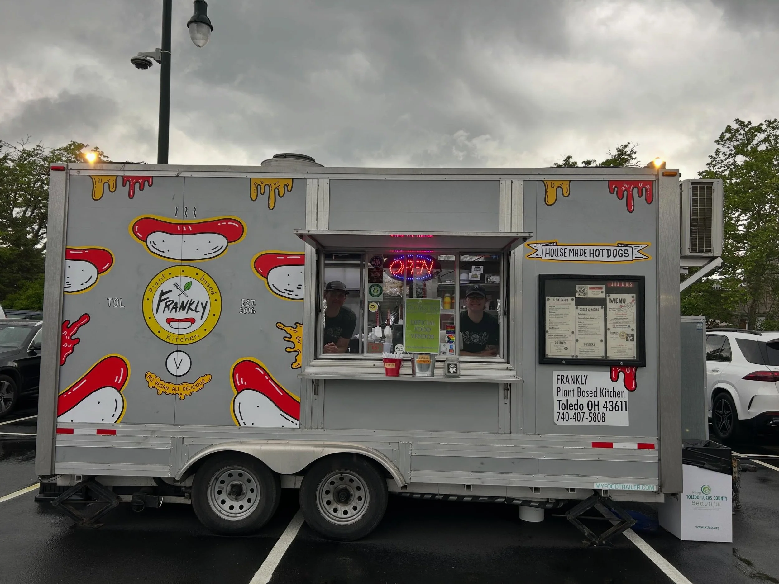 Happy Old West End Festival! This Saturday &amp; Sunday we will be open from 10:30-6 (till 5 Sunday) in the parking lot next to TMAs Glass Pavillon. Come grab a dog before perusing the festival! #vegantoledo #foodtruck #plantbased #hotdog #fries