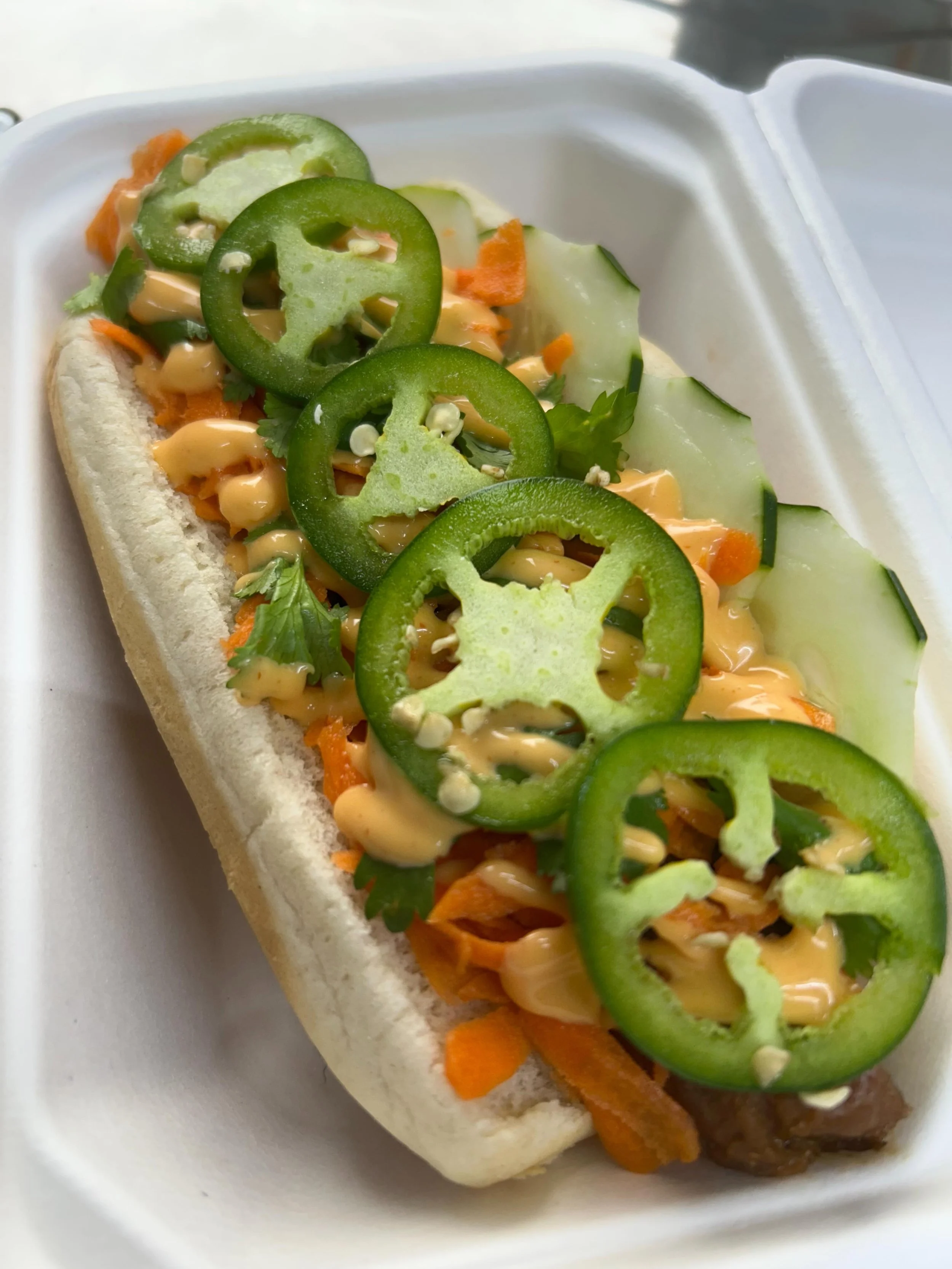 Find us tonight at @earnestbeer (S Detroit Ave) from 4-8pm with the Banh Mi on special. We also have fresh cookies from @sugar.rusch.bakery including new Peanut Butter Cookies (if that&rsquo;s your jam!) see y&rsquo;all soon. #vegan #plantbasedfood #