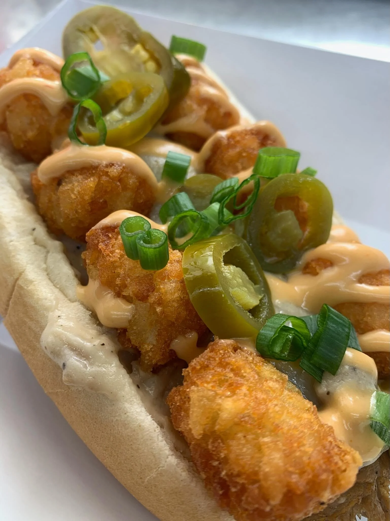 What a girl needs! Come grab a breakfast dog or Totchos tonight @earnestbeer 4-8pm (S Detroit Ave). Fresh goodies from @sugar.rusch.bakery We should have a new seasonal sweet on Saturday! #toledoeats #foodtruck #plantbased #veganfood #whatveganseat