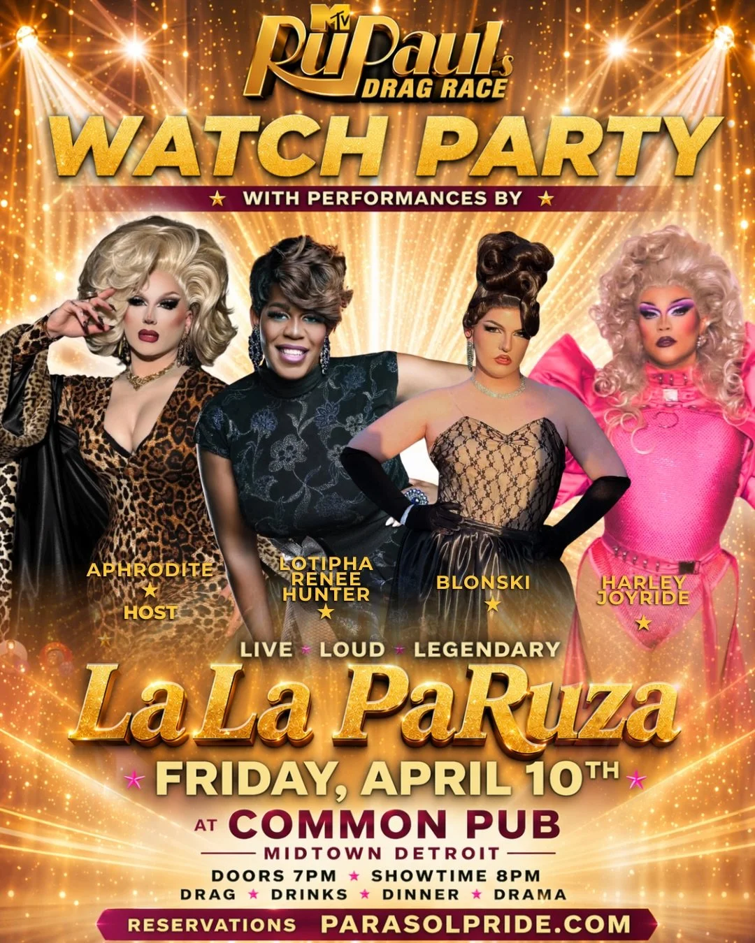 LaLa PaRuza RuPaul's Drag Race Watch Party