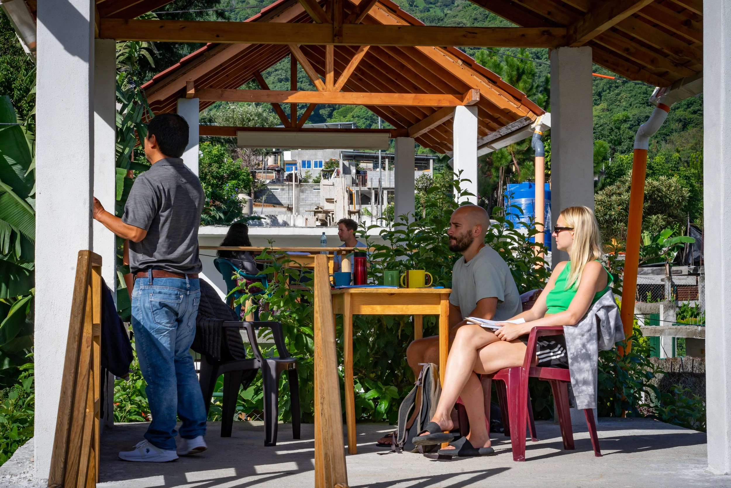 Outdoor Spanish class in Lake Atitlan