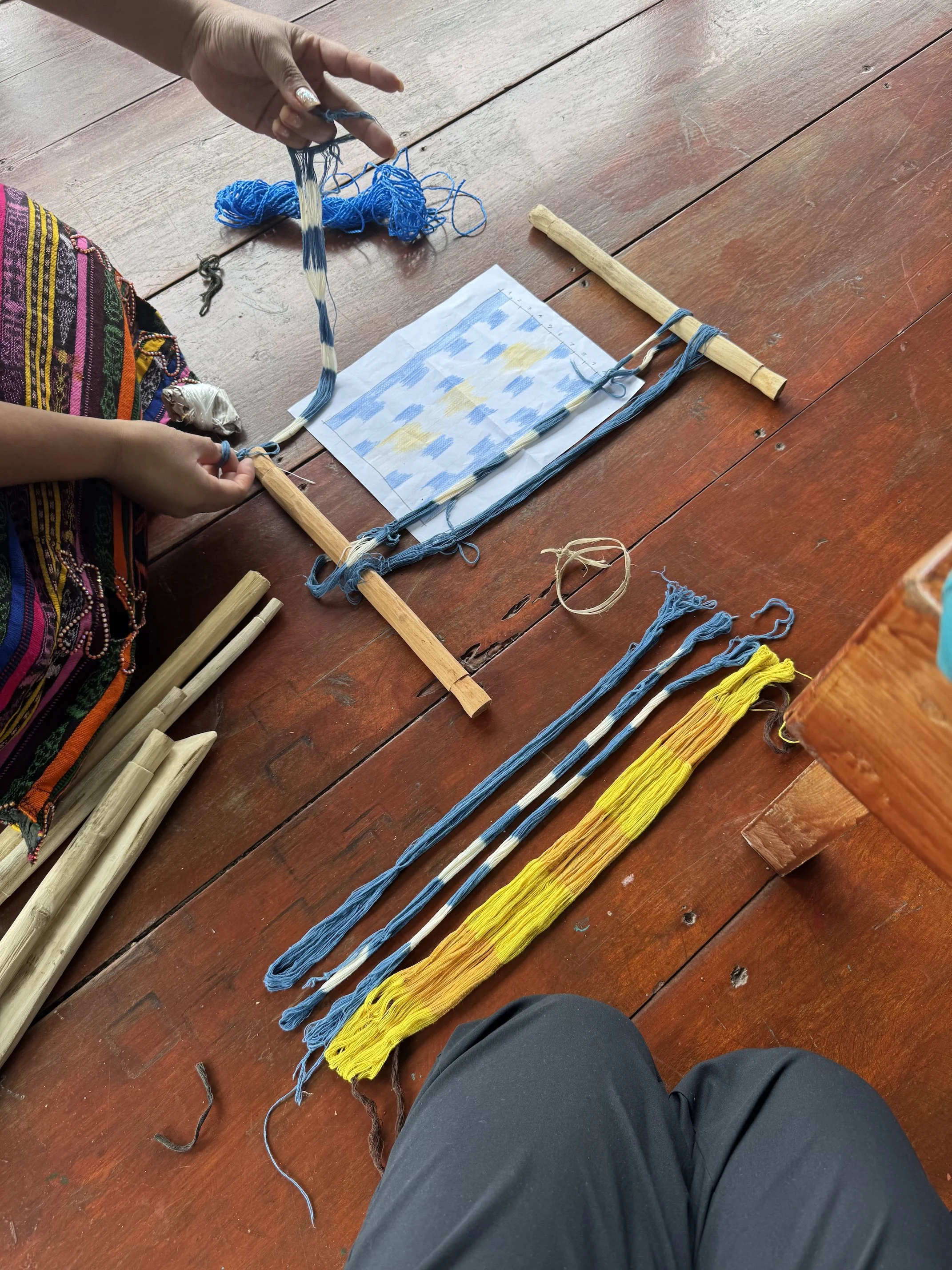 preparación del telar