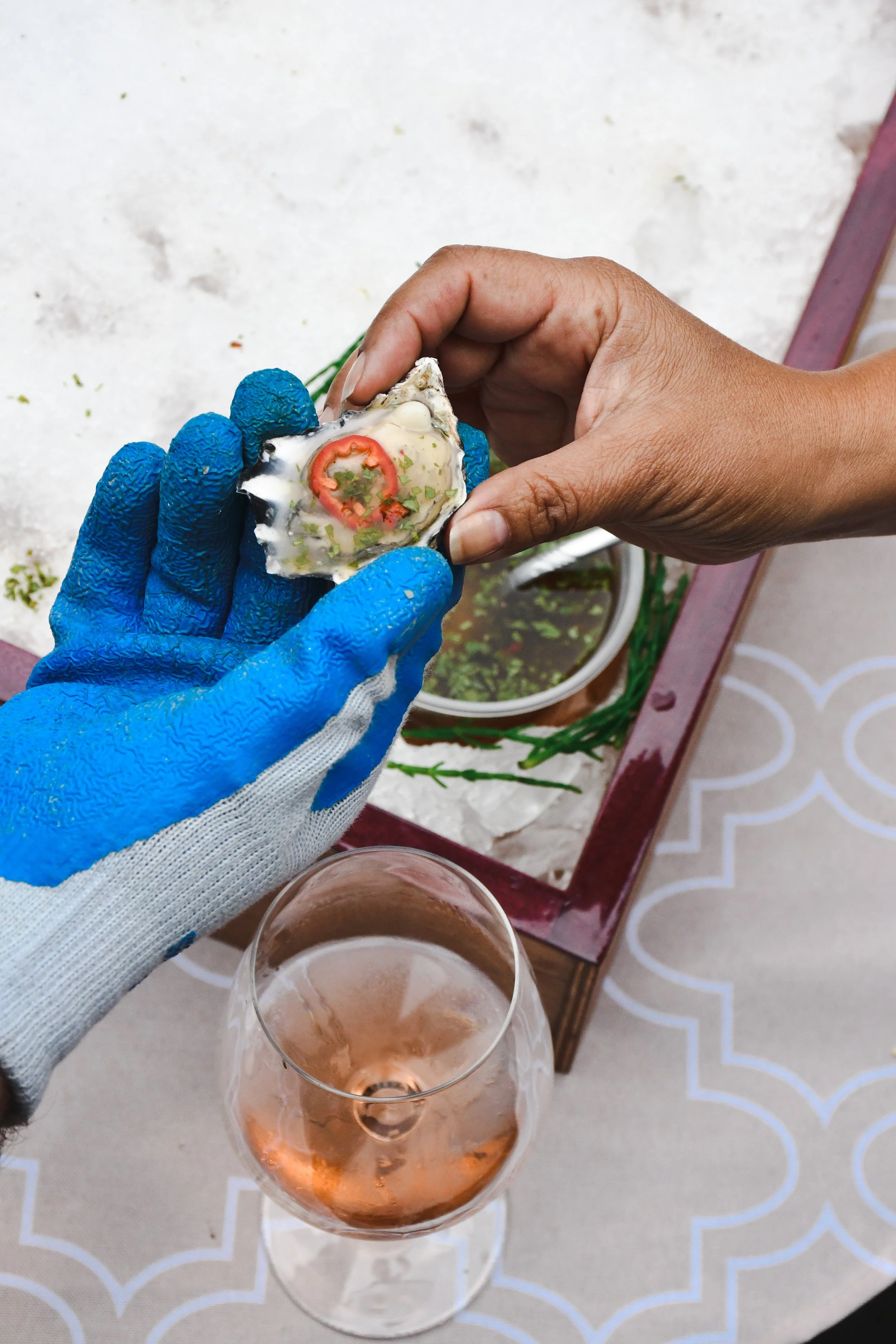 Food Pop-up: The Little Pearl Oyster Bar by Salish Sea Greens at the Winery
