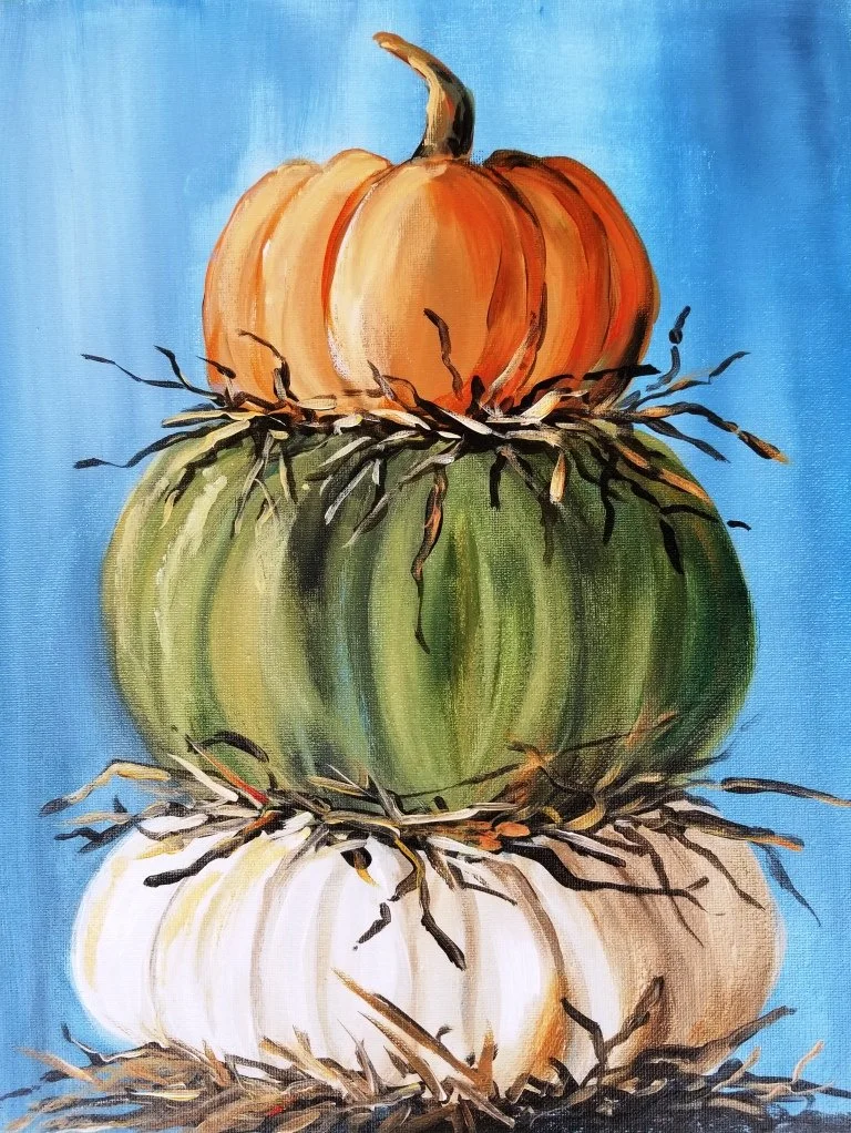 Corks &amp; Canvas - Stacking Pumpkins