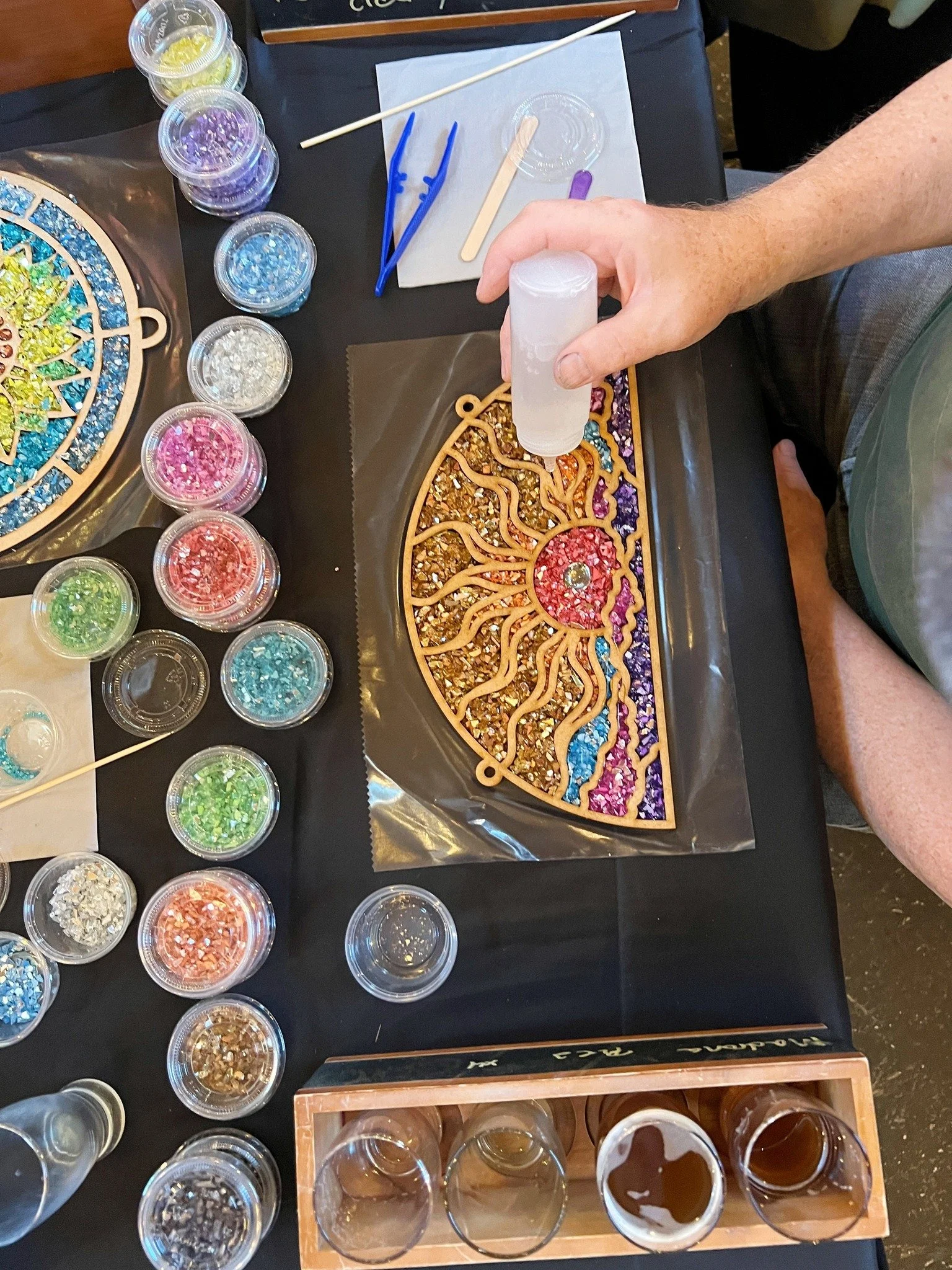 Crushed Glass Art
