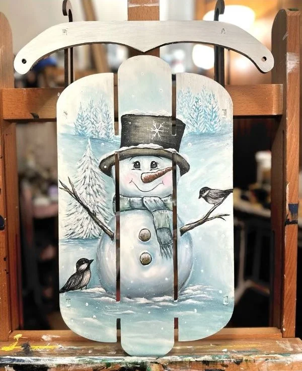 Sip &amp; Paint: Snowman Sled