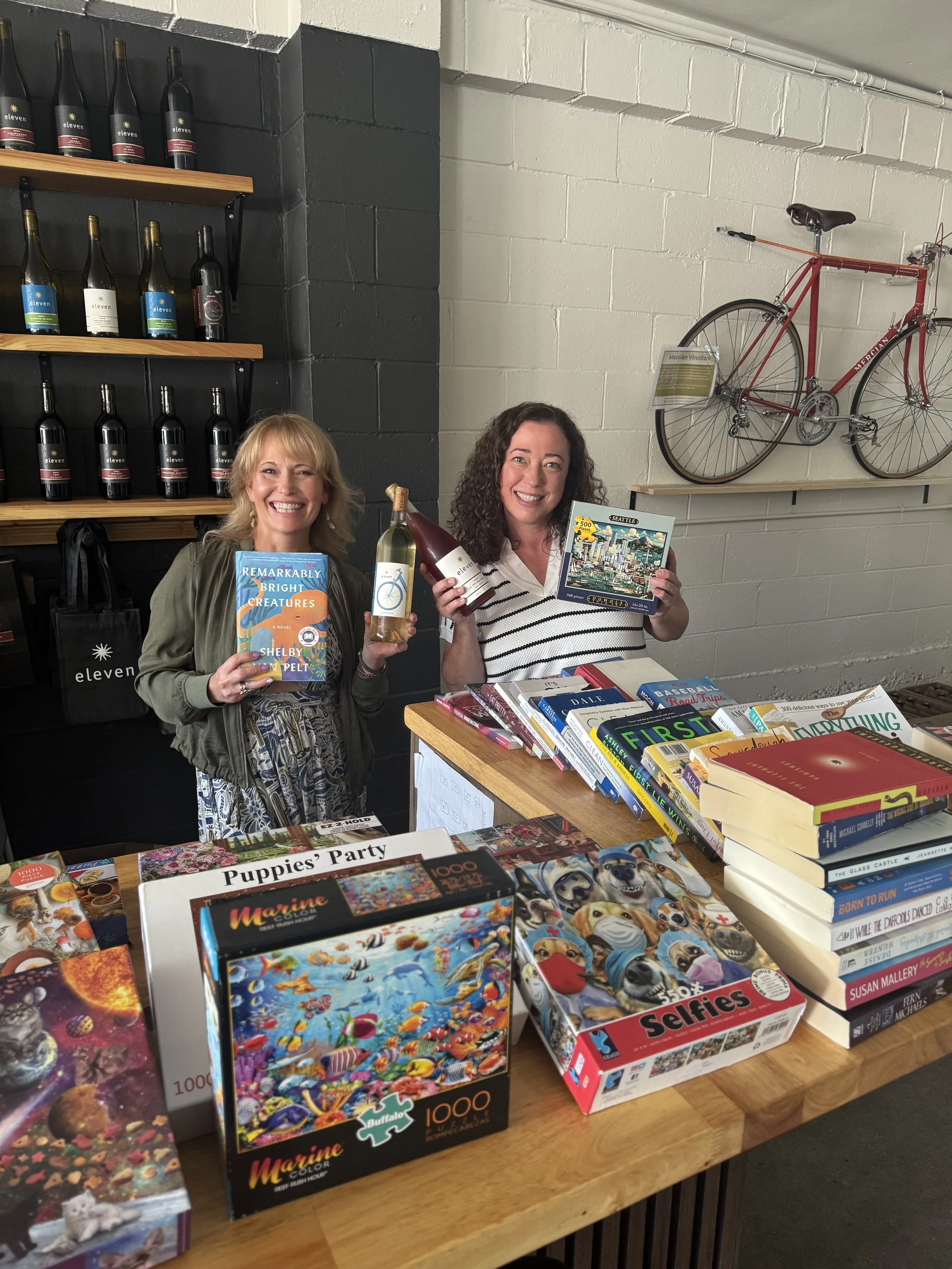Sip &amp; Swap Book and Puzzle Exchange at the Manette Wine Bar