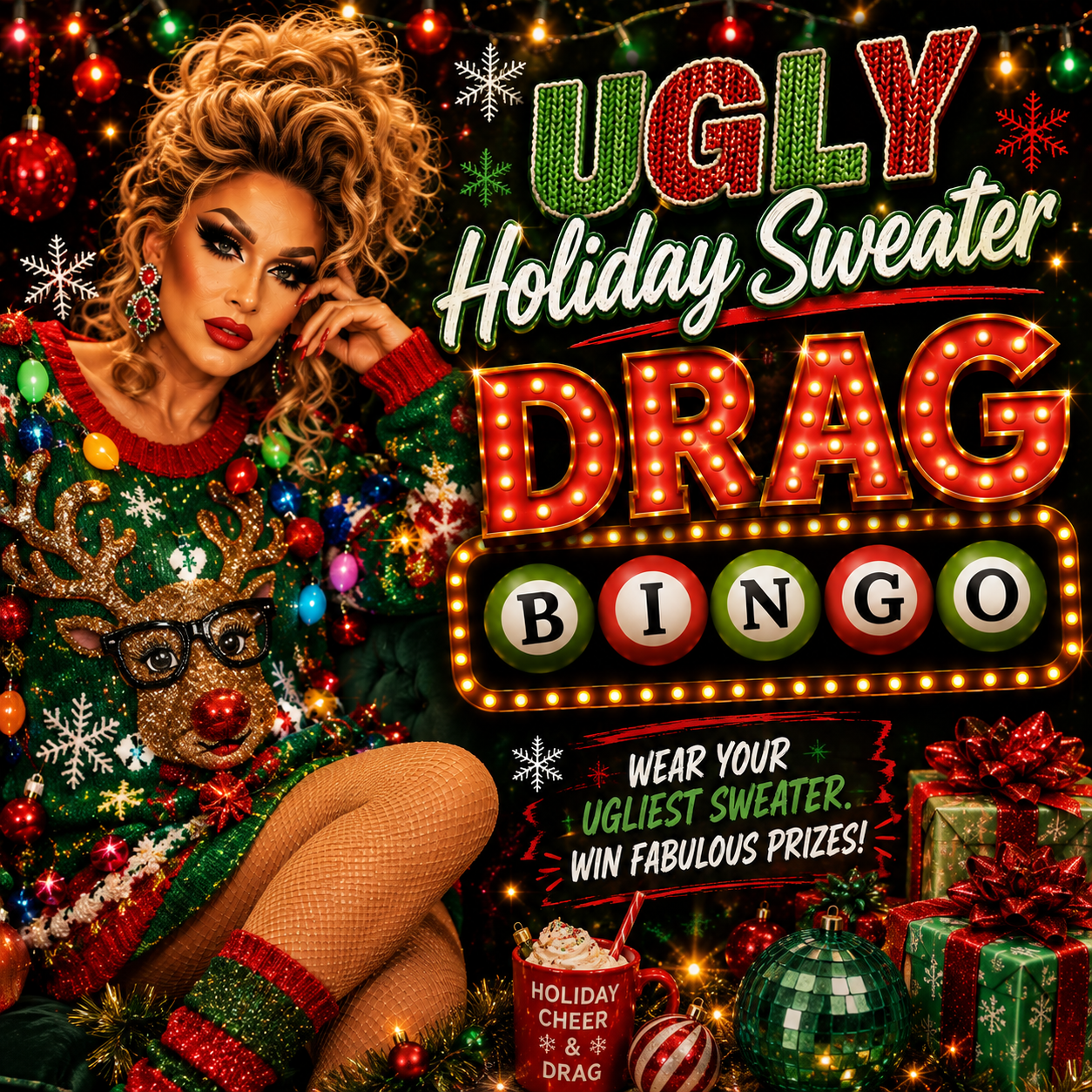 Drag Bingo Night at the Winery - Ugly Holiday Sweater Edition